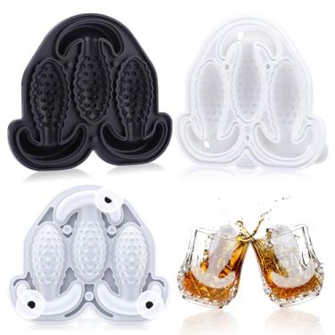 Imagem de Hoolerry Formas de cubos de gelo, formas engraçadas, forma engraçada, máquina de fazer bolas de gelo com tampa para coquetéis de uísque, suco, bebidas, acessórios de artesanato, presentes para homens