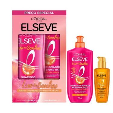 Imagem de Kit Elseve Shampoo 375ml + Condicionador 170ml + Creme De Pentear 250m