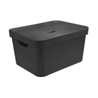 Imagem de Caixa Organizadora Cube 32L Com Tampa 46x36x24,5cm Preto