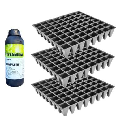 Imagem de 1 Fertilizante Solo Rico 1 L + 3 Bandejas Sementeiras 64 células 31 ML