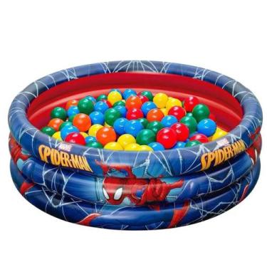 Imagem de Piscina Banheira Inflável Homem Aranha 200 Litros Infantil Criança Men