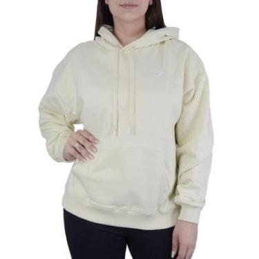 Imagem de Blusa Feminina New Balance Moletom Small Bege - WT415-Feminino