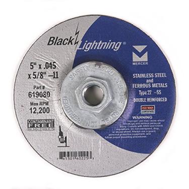 Imagem de Mercer Industries 619090 Tipo 27 Depressão Centro Dupla Roda de Corte Reforçada, Corte Todos os Metais, 619080, Pacote com 20, 20-Pack, 5" x .045 x 5/8"-11