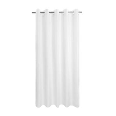 Imagem de Cortina de chuveiro River Dream extra longa de microfibra macia branca