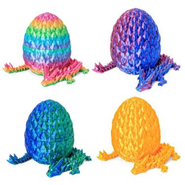 Imagem de Brinquedo ONEVIVE Dragon Egg impresso em 3D com pacote articulado Drag