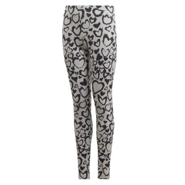 Imagem de Calça Legging Adidas Estampada Must Haves Infantil - Cinza e Preto