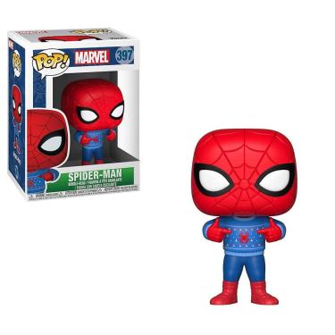 Imagem de Funko Pop Marvel 397 Spider-Man Holiday with Ugly Sweater