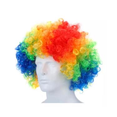 Imagem de Peruca de Palhaço Colorida Fantasia Adereço Circo Festas