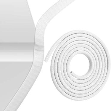 Imagem de Eytool Protetores de borda para porta de carro, protetor de vedação de borracha em forma de U, proteção de borda de porta para acabamento de borda adequado para a maioria dos carros (4,5 m, branco)