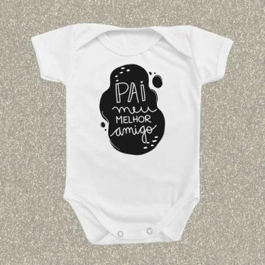 Imagem de Body de Bebê Menino Menina Meu Pai Meu Melhor Amigo Temático - Moni Be