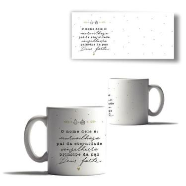 Imagem de Caneca Porcelana Minimalista Mensagem Bonita Natal Branca 4 - Enjoy Sh