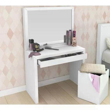 Imagem de Penteadeira Com 01 Gaveta Pe2000 Branca Tecno Mobili Branca