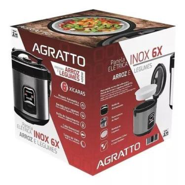 Imagem de Panela Elétrica de Arroz e Legumes 6 Xícaras Antiaderente 400W inox - 