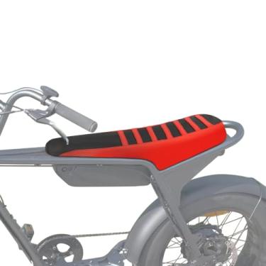 Imagem de xitomer Capa de assento listrada antiderrapante adequada para Super73 Z-Series (Z1/ZX/Z Miami) - Capa de substituição de couro PVC com maior conforto e controle de capa de assento de bicicleta