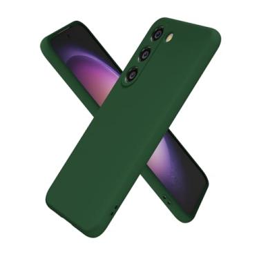 Imagem de oakxco Capa de silicone para Samsung Galaxy S23, ultrafina e fina para mulheres e meninas, cor lisa lisa minimalista estética fofa design feminino, gel de borracha macia TPU com capa para câmera