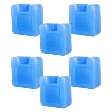 Imagem de Zerodeko Pacote com 6 peças de refrigerador de gelo para ar condicionado portátil blocos de congelador para refrigeradores domésticos caixa de gelo reutilizável caixa de gelo refrigerador portátil