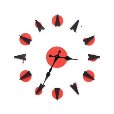 Imagem de Relógio de parede moderno, retrô, de 10 polegadas, com design silencio