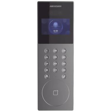 Imagem de Hikvision DS-KD9203-E6 Vídeo Porteiro IP com Tela LCD 4,3 Polegadas, Reconhecimento Facial, Leitor de Cartão, Câmera 2MP, Proteção IP65, Interface RJ45