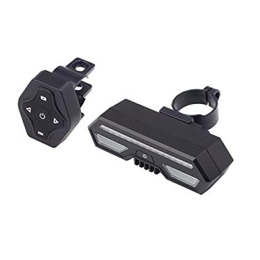 Imagem de Lanterna traseira de LED recarregável com controle remoto sem fio com vários modos de flash para ciclismo noturno – Inclui controle remoto, suporte e cabo USB