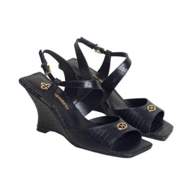 Imagem de Sandália Anabela Capodarte 4016227, Preto, 38