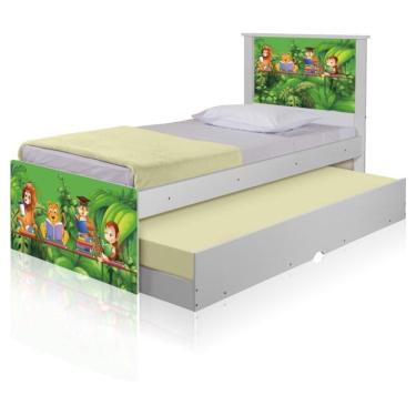 Imagem de Bicama Juvenil Adesivada Safari Com Colchões