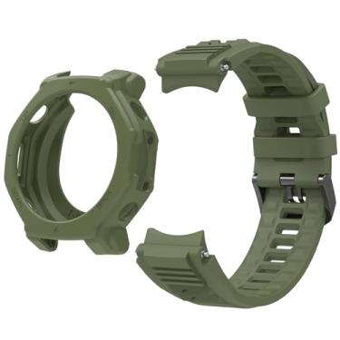Imagem de XINGMALY Pulseira de substituição compatível com Amazfit T-Rex 3 Pro, pulseira de substituição esportiva de silicone macio flexível resistente ao suor para Amazfit T-Rex 3 Pro Smart Watch (verde