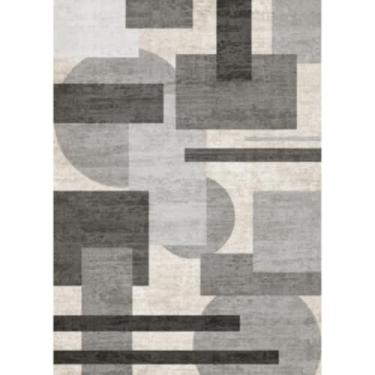 Imagem de Tapete moderno para sala de estar 20 x 25: Tapete geométrico macio de pelo baixo para quarto, tapetes laváveis para sala de jantar, tapete antiderrapante resistente a manchas para dono de animais de