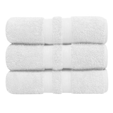 Imagem de Toalha de Banho Buddemeyer - 100% Algodão Egípcio - Fio Penteado - Gramatura: 550g/m² - Branca