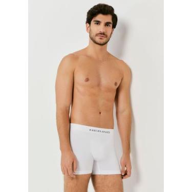 Imagem de Cueca Boxer Masculina Sem Costura - Hering, P, Branco