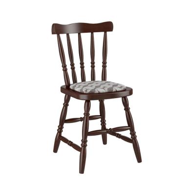 Imagem de Cadeira Daiana Em Madeira Maçica Estofada Castanho Acetinado Piratini