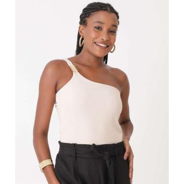 Imagem de Blusa Feminina Ombro Só Textura Marisa-10066, Off white, M
