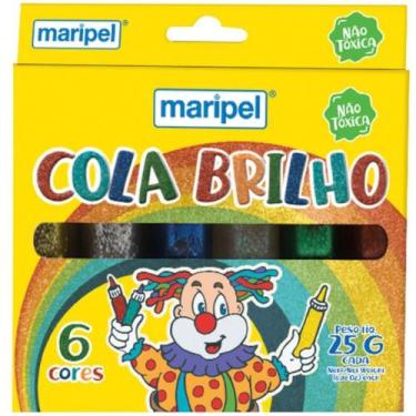 Imagem de Cola com Glíter 25G com 06 Cores Sortidas - Maripel