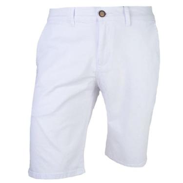 Imagem de Bermuda Sarja Masculina Ogochi Essencial Color Branca - 0035-Masculino