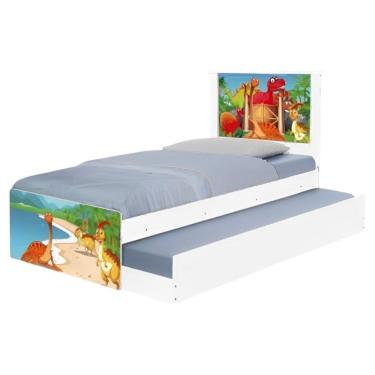 Imagem de Bi Cama Juvenil Zap Com Cabeceira Terra Dos Dinossauros