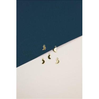 Imagem de Pingente Lua Ouro 18k - 10 Peças para Bijuteria - no-brand