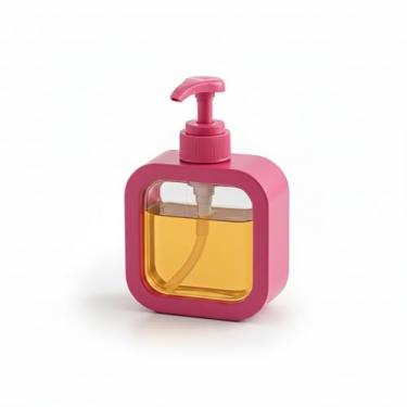 Imagem de Porta Sabonete Líquido Minimalista 300ml para Sabonete, Detergente, Shampoo, Condicionador e Álcool Gel, Recarregável (Rosa)