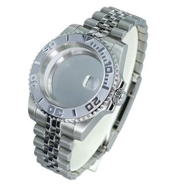 Imagem de FEIYASHI Caixa de relógio de vidro safira de luxo para NH35 NH36 substituição 28,5 mm movimento de relógio de aço inoxidável peça de reparo de iate, Tampa inferior de vidro 1, For Miyota8215 8205