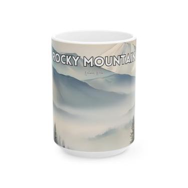 Imagem de Scacco Matto Caneca de outono Rocky Mountain – Cena de outono em aquarela, Parque Nacional do Colorado, xícara de café de cerâmica de 325 ml
