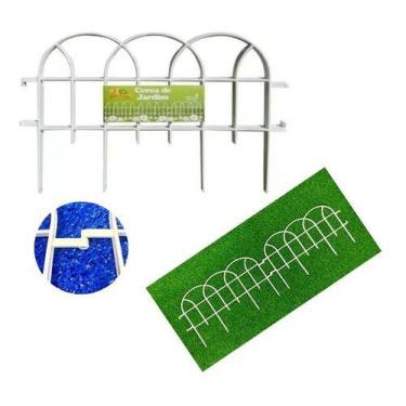 Imagem de Cerquinhas P/jardim Decorativa Kit 15 Romana Branca 6,40 Mts - Wlplast