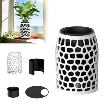 Imagem de Vaso disfarçado de câmera compatível com câmera interna (2ª geração) | oculta câmeras de segurança | Decoração de casa com abertura discreta de cabo (planta não incluída)