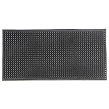 Imagem de Tapete de barra de borracha de PVC à prova d'água antiderrapante Tapete de serviço durável para colocar copos, copos, talheres em Home Bar KTV Preto Pequeno Quadrado Grande (ξAustrália)