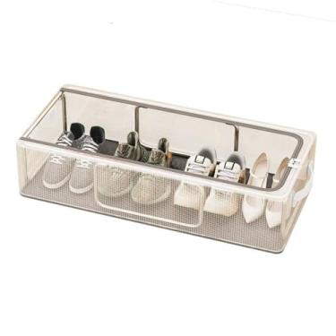 Imagem de Caixas organizador de sapatos Multiuso Empilhável Tampa Flip sapateira 60 * 30 * 16cm(Janela dupla(60x30cmx21cm),3PCS)