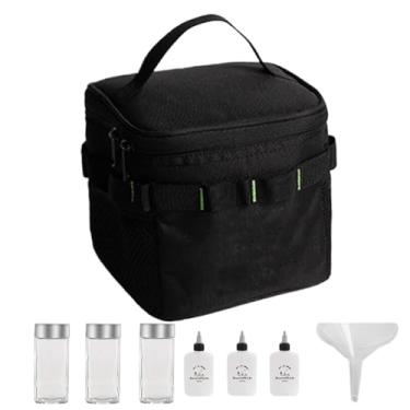 Imagem de Kit De Temperos Para Acampamento,Conjunto Portátil De 6 Frascos Com - Organizador De Condimentos Para Acampamento - Para Família, Amigos, Churrasco, Piquenique, Casa, Mochilismo, Caminhada, Grelhar e