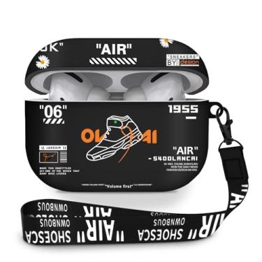 Imagem de Capa compatível com Airpods Pro 3 (2025), capa protetora de silicone macio com estampa de sapato para Apple AirPods Pro 3ª geração, capa para Airpod Pro 3 com cordão e chaveiro para homens/meninos