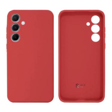Imagem de Capa de Silicone TPU Aveludada Compatível com A56 – Case Macia com Proteção de Câmera e Interior Aveludado (VERMELHO)
