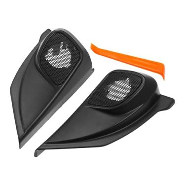 Imagem de ACROPIX Caixa de som interior da porta do carro, janela, uma capa de pilar, acabamento do tweeter, painel de alto-falante adequado para Honda CR-V CRV 12-15 com chave de fenda ABS preto - Pacote com 2