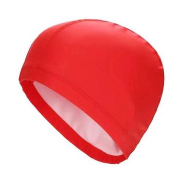 Imagem de Touca De Natação Impermeável Em Tecido PU plus Size Para Homens E Mulh