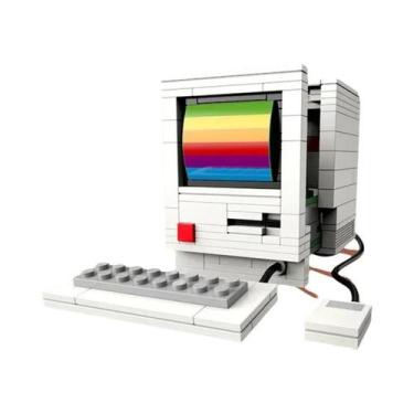 Imagem de Conjunto De Blocos De Montar DIY Retrô: Eletrodomésticos, Móveis, TVs,