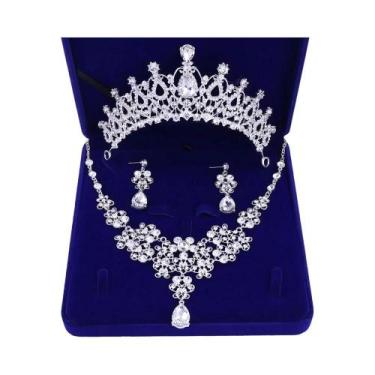 Imagem de Conjunto De Joias De Cristal Para Noivas Com Coroa De Cristal, Colar, 