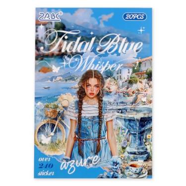 Imagem de Auguro Adesivos de scrapbook 20 folhas pré-cortadas 240 washi adesivos PET pessoas adesivos livros para diário suprimentos para álbum de recortes adesivo de diário transparente